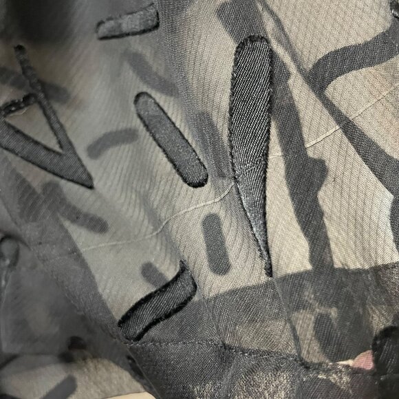 Armani Exchange Black Sheer and Lined Wide Leg Flowy Dress Pants Women's Size 0 - Picture 9 of 10